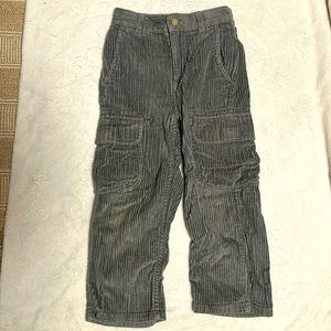 HANNA ANDERSSON GRAY WIDE WALE CORDUROY PANTS ELASTIC BACK 110 5 EUC